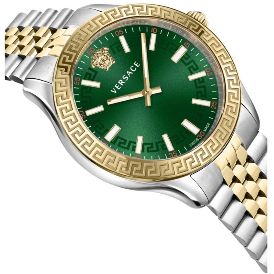 Versace Hellenyium Quartz Green Dial Two Tone Steel Strap Watch for Women - VEHU00420 Buy Now By Versace