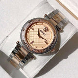 Versace Reve Analog Rose Gold Dial Two Tone Steel Strap Watch for Women - VE8B00424 Buy Now By Versace