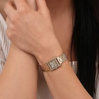 Emporio Armani Genni Crystals Gold Dial Gold Steel Strap Watch for Women - AR11663 Buy Now By Emporio Armani