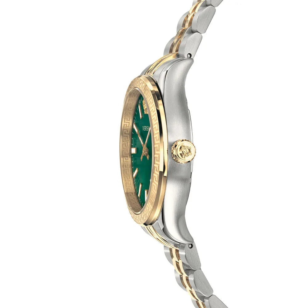 Versace Hellenyium Quartz Green Dial Two Tone Steel Strap Watch for Women - VEHU00420 Buy Now By Versace