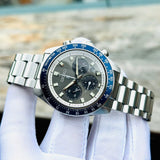 Seiko Prospex Speedtimer Solar Chronograph Grey Dial Silver Steel Strap Watch for Men - SSC939