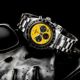 Seiko Prospex Speedtimer Solar Chronograph Yellow Dial Silver Steel Strap Watch for Men - SSC929 Buy Now By Seiko