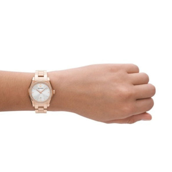 Emporio Armani Federica Analog Mother of Pearl Dial Rose Gold Steel Strap Watch for Women - AR11558 Buy Now By Emporio Armani