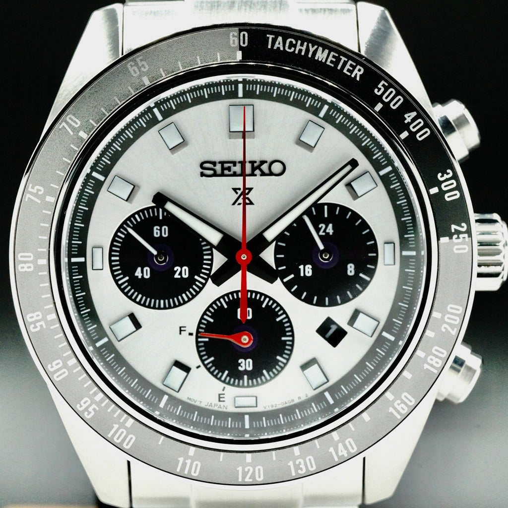 Seiko Prospex Speedtimer Solar Chronograph Silver Dial Silver Steel Strap Watch for Men - SSC911 Buy Now By Seiko