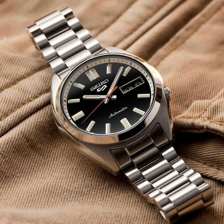 Seiko 5 Sports SNXS Series Automatic Black Dial Silver Steel Strap Watch for Men - SRPK89K1 Buy Now By Seiko