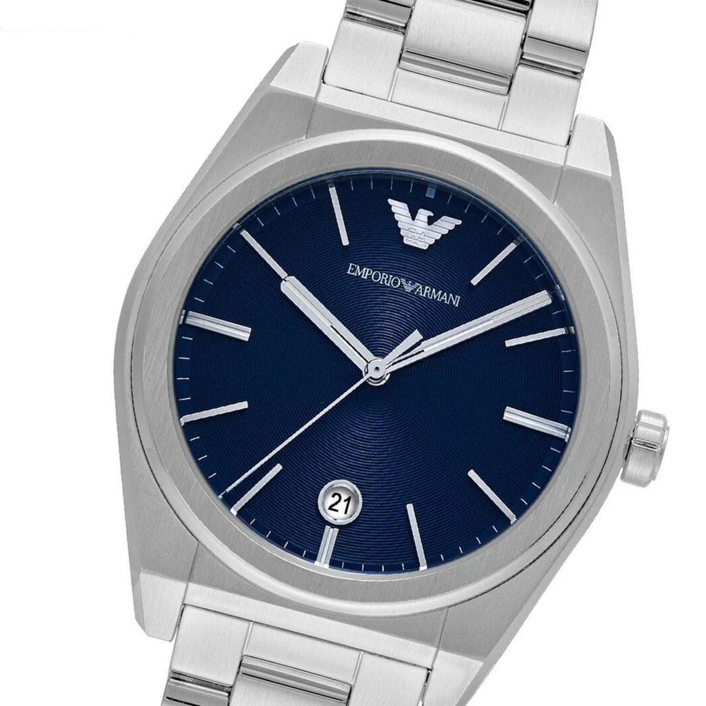 Emporio Armani Frederico Analog Blue Dial Silver Steel Strap Watch for Men - AR11620 Buy Now By Emporio Armani