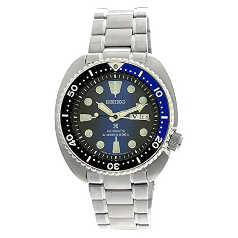 Seiko Prospex Deep Blue Batman Turtle Diver's Automatic Blue Dial Silver Steel Strap Watch for Men - SRPC25J1 Buy Now By Seiko