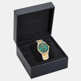 Versace V-Auria Quartz Green Dial Two Tone Steel Strap Watch for Men - VE0F00425 Buy Now By Versace