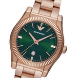 Emporio Armani Federica Analog Green Dial Rose Gold Steel Strap Watch for Women - AR11639 Buy Now By Emporio Armani
