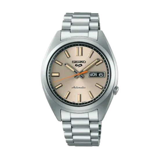 Seiko 5 Sports SNXS Series Automatic Beige Dial Silver Steel Strap Watch for Men - SRPK91K1 Buy Now By Seiko