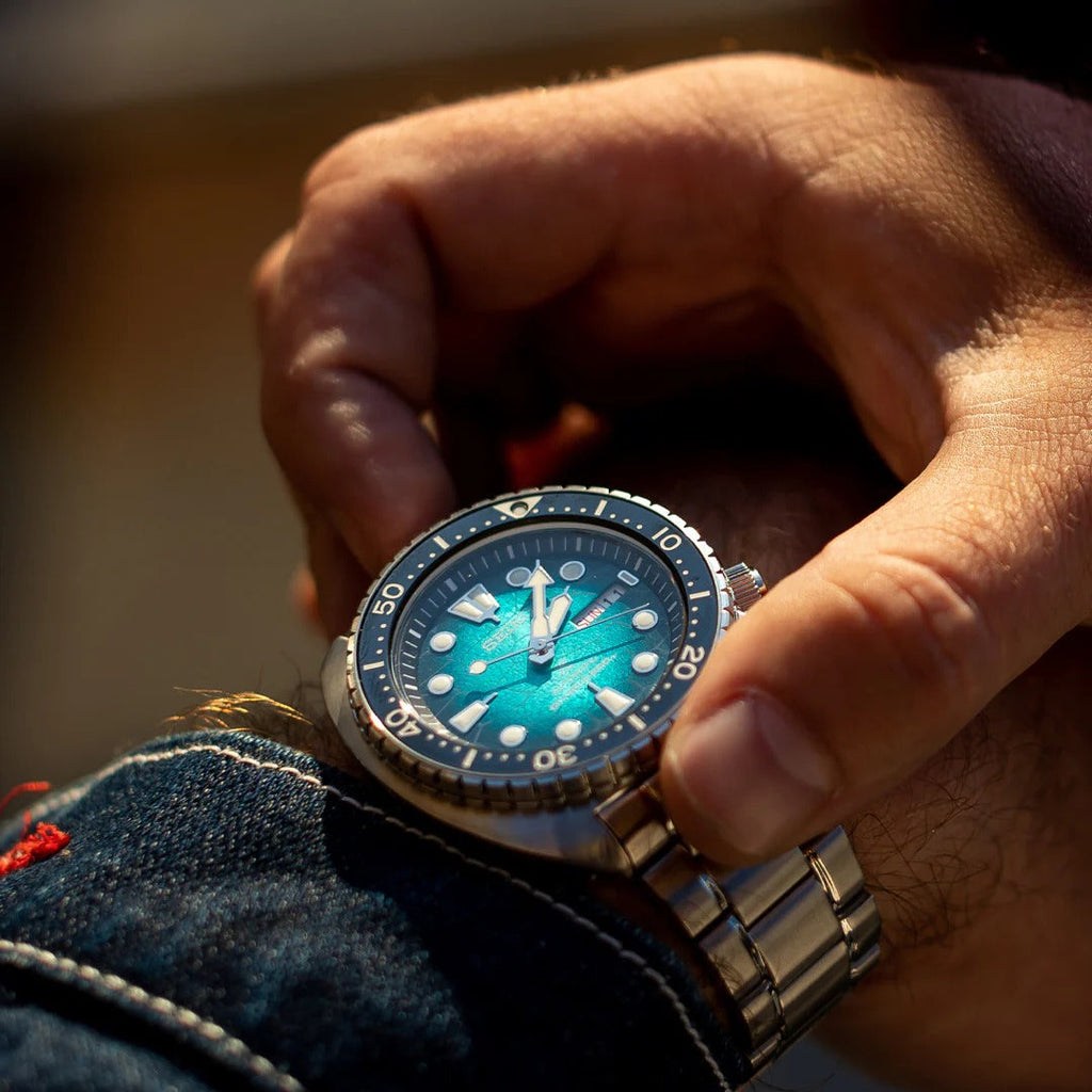 Seiko US Special Edition Automatic Green Dial Silver Steel Strap Watch for Men - SRPH57 Buy Now By Seiko