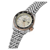 Seiko 5 GMT Sport Asia Exclusive Limited Edition Off White Dial Silver Steel Strap Watch for Men - SSK046K1 Buy Now By Seiko
