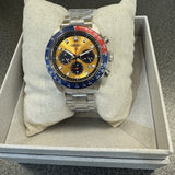 Seiko Prospex Solar Chronograph 1969 Re-interpretation Orange Dial Silver Steel Strap Watch for Men - SSC947