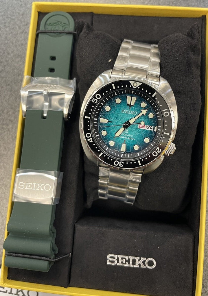 Seiko US Special Edition Automatic Green Dial Silver Steel Strap Watch for Men - SRPH57 Buy Now By Seiko