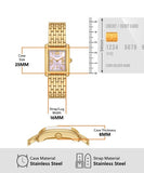 Tory Burch Eleanor Mother of Pearl Pink Dial Gold Steel Strap Watch for Women - TBW1077 Buy Now By Tory Burch