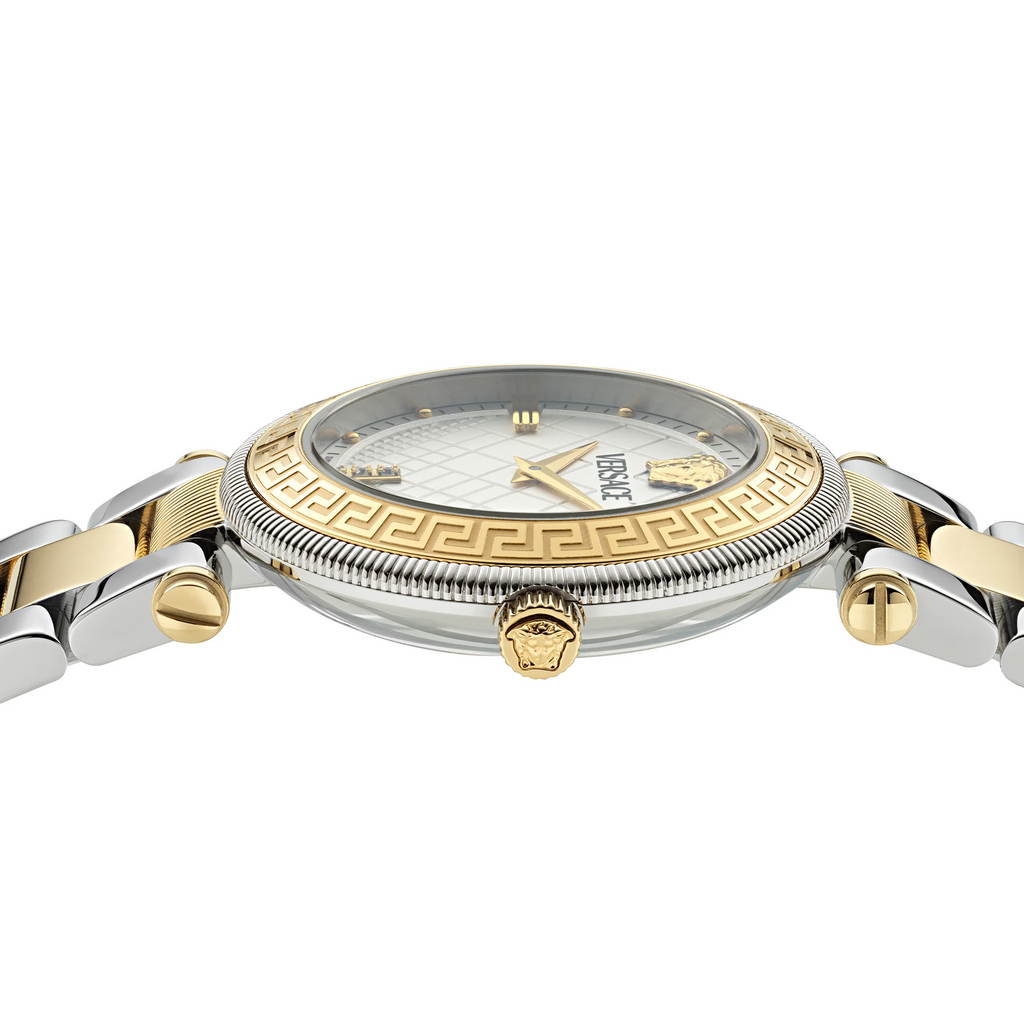 Versace Reve Analog White Dial Two Tone Steel Strap Watch for Women - VE8B00724 Buy Now By Versace