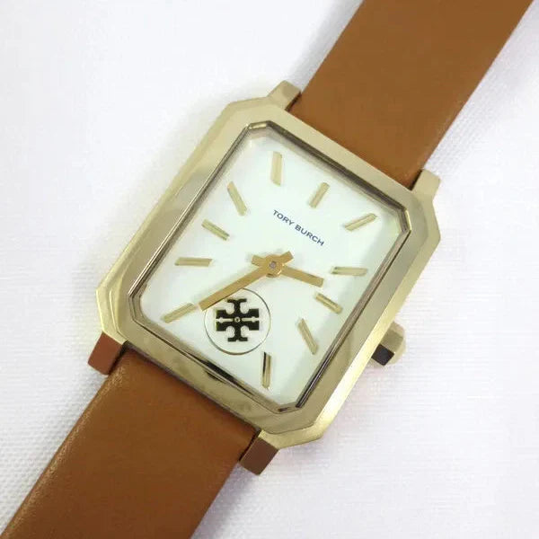 Tory Burch Robinson White Dial Brown Leather Strap Watch for Women - TBW1503 Buy Now By Tory Burch