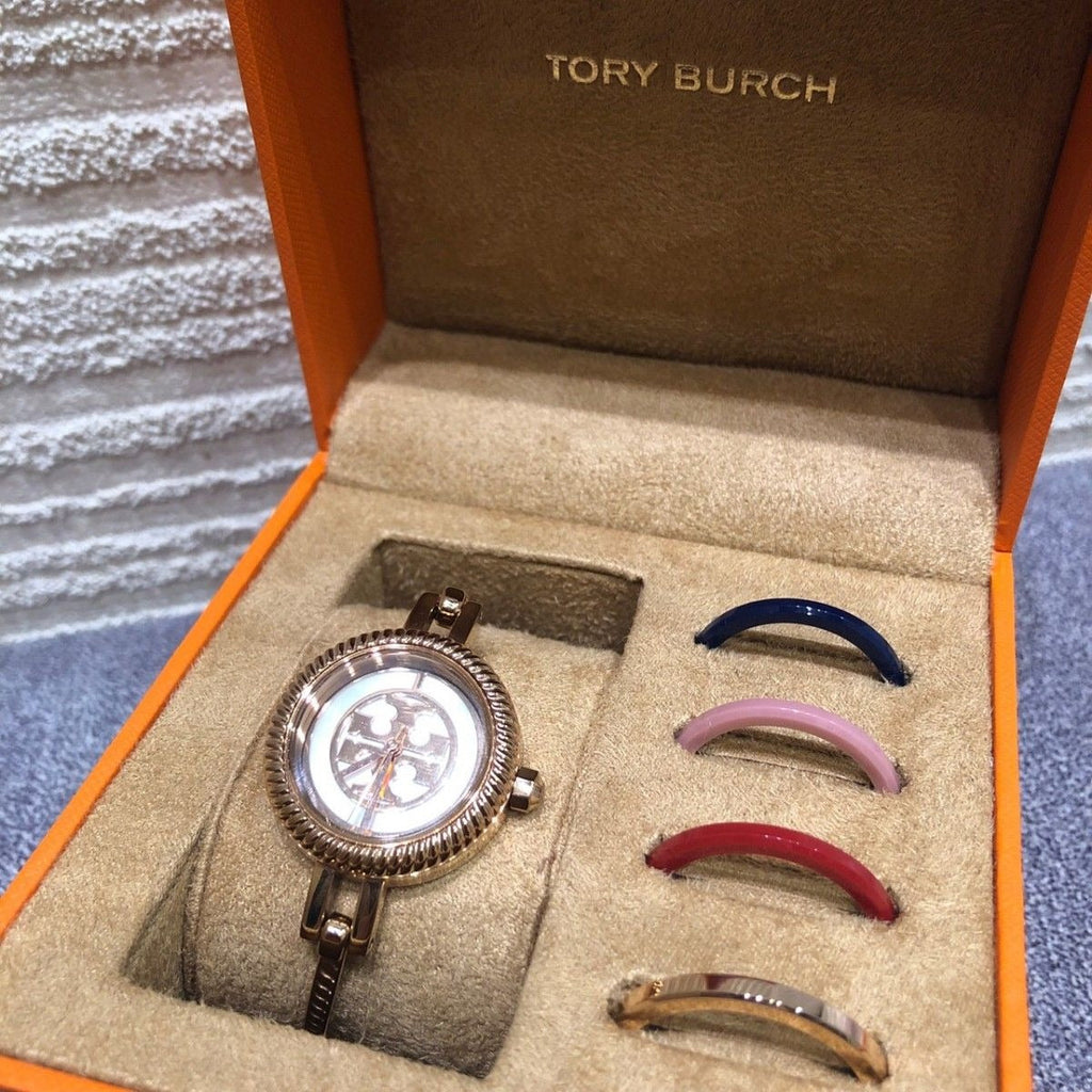 Tory Burch Riva Rose Gold Dial Rose Gold Steel Strap Watch for Women - TBW4037 Buy Now By Tory Burch