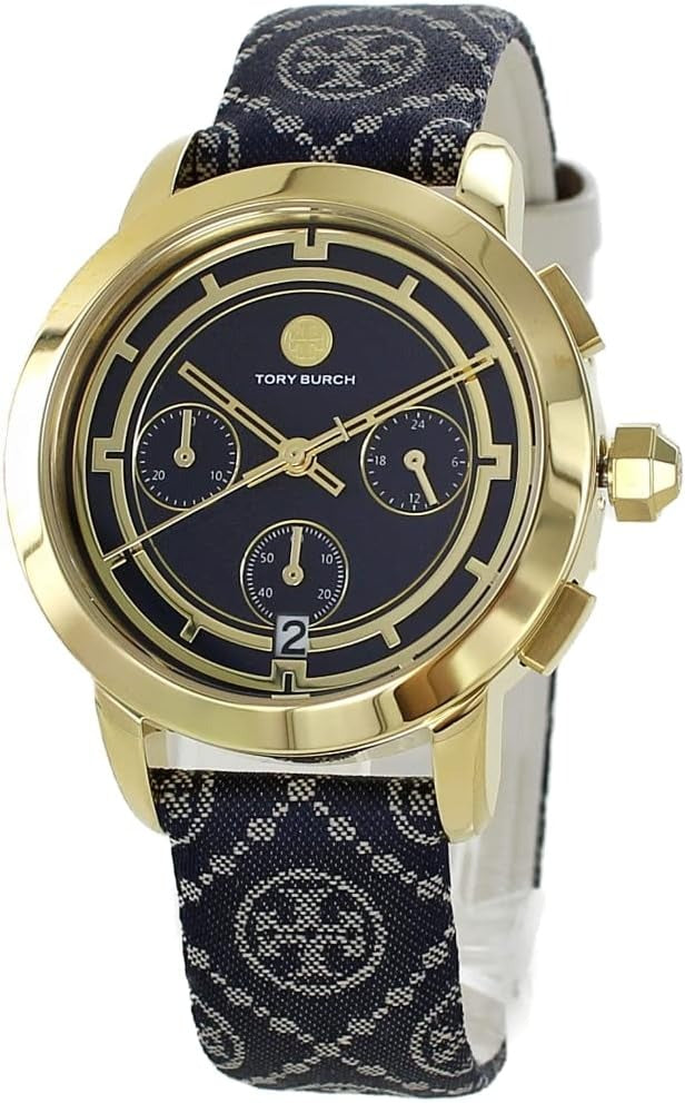 Tory Burch The Miller Chronograph Blue Dial Blue Jacquard Strap Watch for Women - TBW1038 Buy Now By Tory Burch