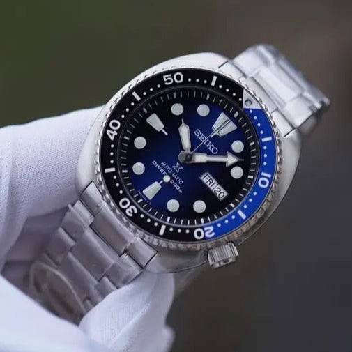 Seiko Prospex Deep Blue Batman Turtle Diver's Automatic Blue Dial Silver Steel Strap Watch for Men - SRPC25J1 Buy Now By Seiko