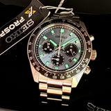 Seiko Prospex Speedtimer 41.4 Solar Chronograph Blue Dial Silver Steel Strap Watch for Men - SSC935 Buy Now By Seiko