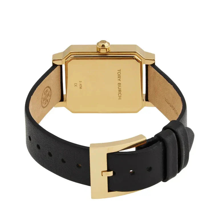 Tory Burch Robinson White Dial Black Leather Strap Watch for Women - TBW1504 Buy Now By Tory Burch