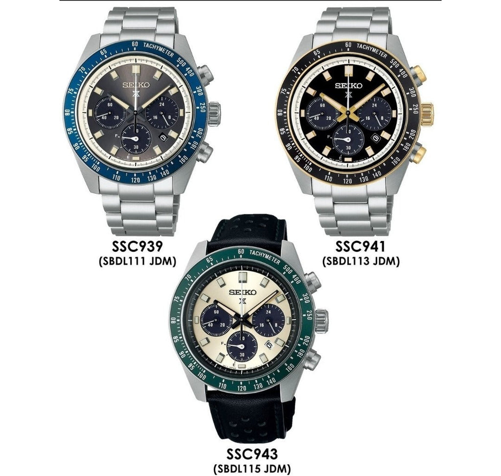 Seiko Prospex Speedtimer Solar Chronograph Black Dial Silver Steel Strap Watch for Men - SSC941 Buy Now By Seiko