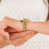 Versace Hellenyium Quartz Black Dial Gold Steel Strap Watch for Women - VE2S00622 Buy Now By Versace