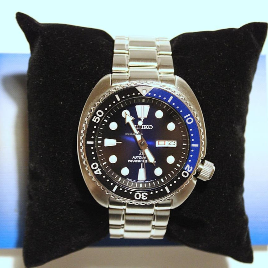 Seiko Prospex Deep Blue Batman Turtle Diver's Automatic Blue Dial Silver Steel Strap Watch for Men - SRPC25J1 Buy Now By Seiko