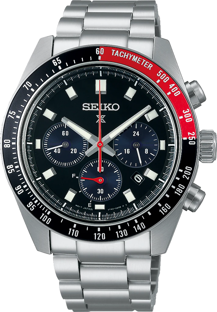 Seiko Prospex Speedtimer Solar Chronograph Black Dial Silver Steel Strap Watch for Men - SSC915 Buy Now By Seiko