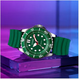 Citizen Mechanical Automatic Green Dial Green Rubber Strap Watch for Men - NJ0129-10X Buy Now By Citizen