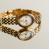 Tory Burch Oval White Dial Gold Steel Strap Watch for Women - TBW6032 Buy Now By Tory Burch