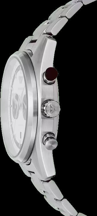 Emporio Armani Racer Chronograph White Dial Silver Steel Strap Watch for Men - AR11645 Buy Now By Emporio Armani