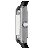 Emporio Armani Classic Crystals Silver Dial Black Leather Strap Watch for Women - AR11660 Buy Now By Emporio Armani