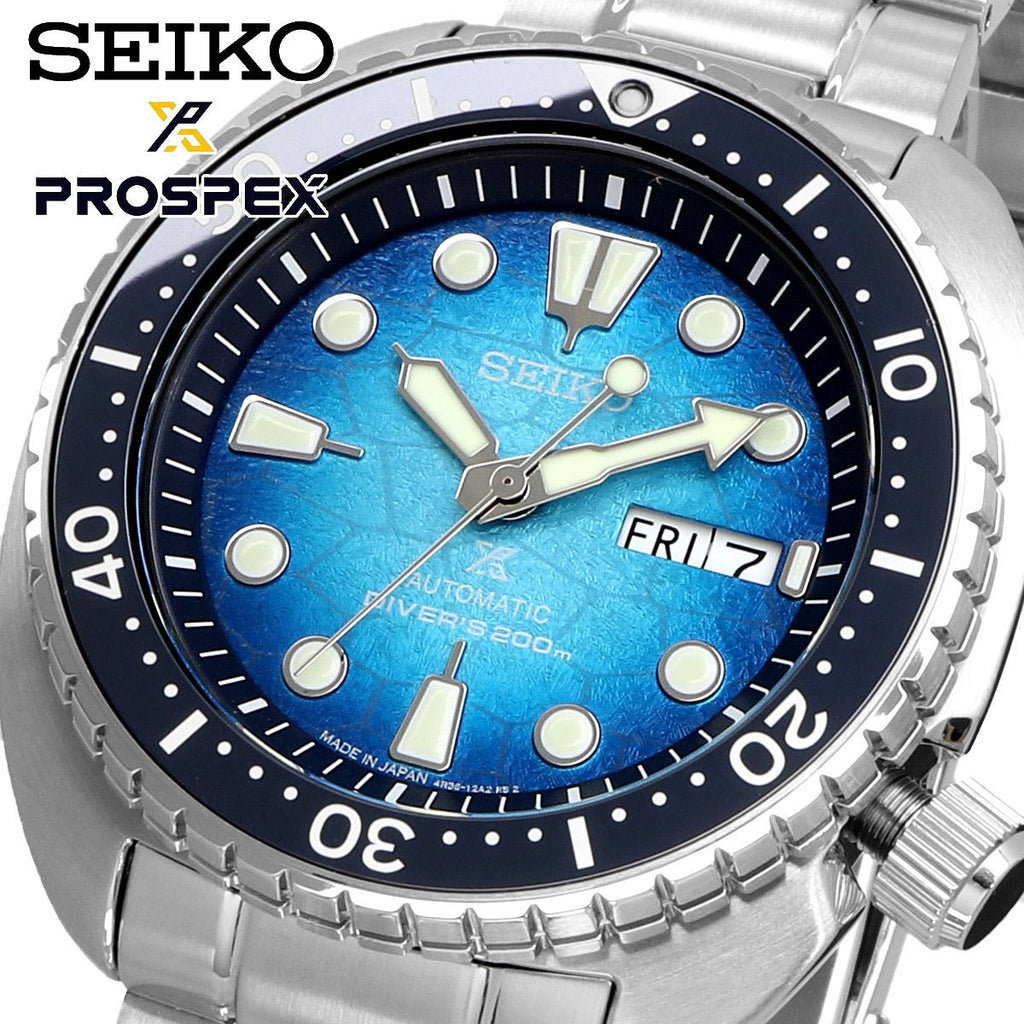 Seiko Prospex US Special Edition Automatic Blue Dial Silver Steel Strap Watch for Men - SRPH59