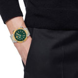 Versace Greca Logo Diver Quartz Green Dial Two Tone Steel Strap Watch for Men - VE8G00524 Buy Now By Versace