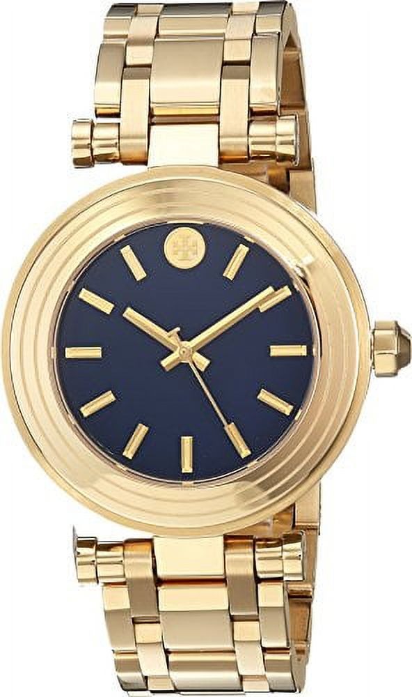 Tory Burch Classic T Black Dial Gold Steel Strap Watch for Women - TBW9010 Buy Now By Tory Burch