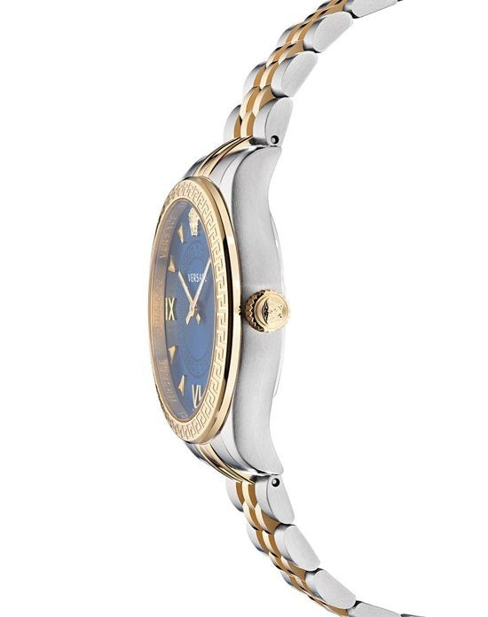 Versace Hellenyium Quartz Blue Dial Two Tone Steel Strap Watch for Women - VE2S00522 Buy Now By Versace