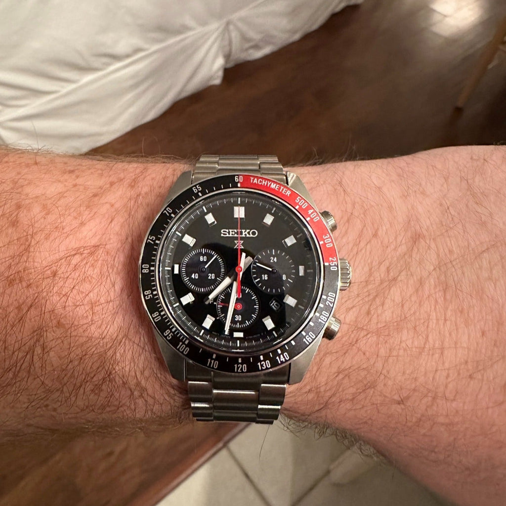 Seiko Prospex Speedtimer Solar Chronograph Black Dial Silver Steel Strap Watch for Men - SSC915 Buy Now By Seiko