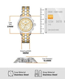 Tory Burch The Tory Chronograph White Dial Two Tone Steel Strap Watch for Women - TBW1052 Buy Now By Tory Burch