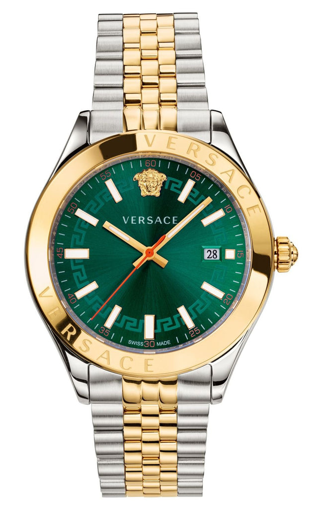Versace Hellenyium Quartz Green Dial Two Tone Steel Strap Watch for Women - VEHU00420 Buy Now By Versace