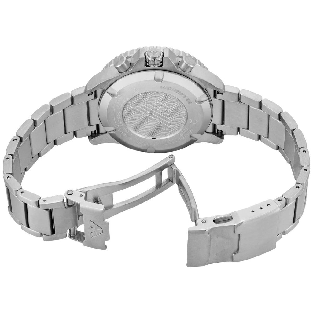 Emporio Armani World Explorer Chronograph Blue Dial Silver Steel Strap Watch for Men - AR11681 Buy Now By Emporio Armani