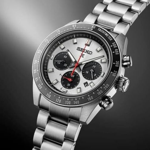 Seiko Prospex Speedtimer Solar Chronograph Silver Dial Silver Steel Strap Watch for Men - SSC911 Buy Now By Seiko