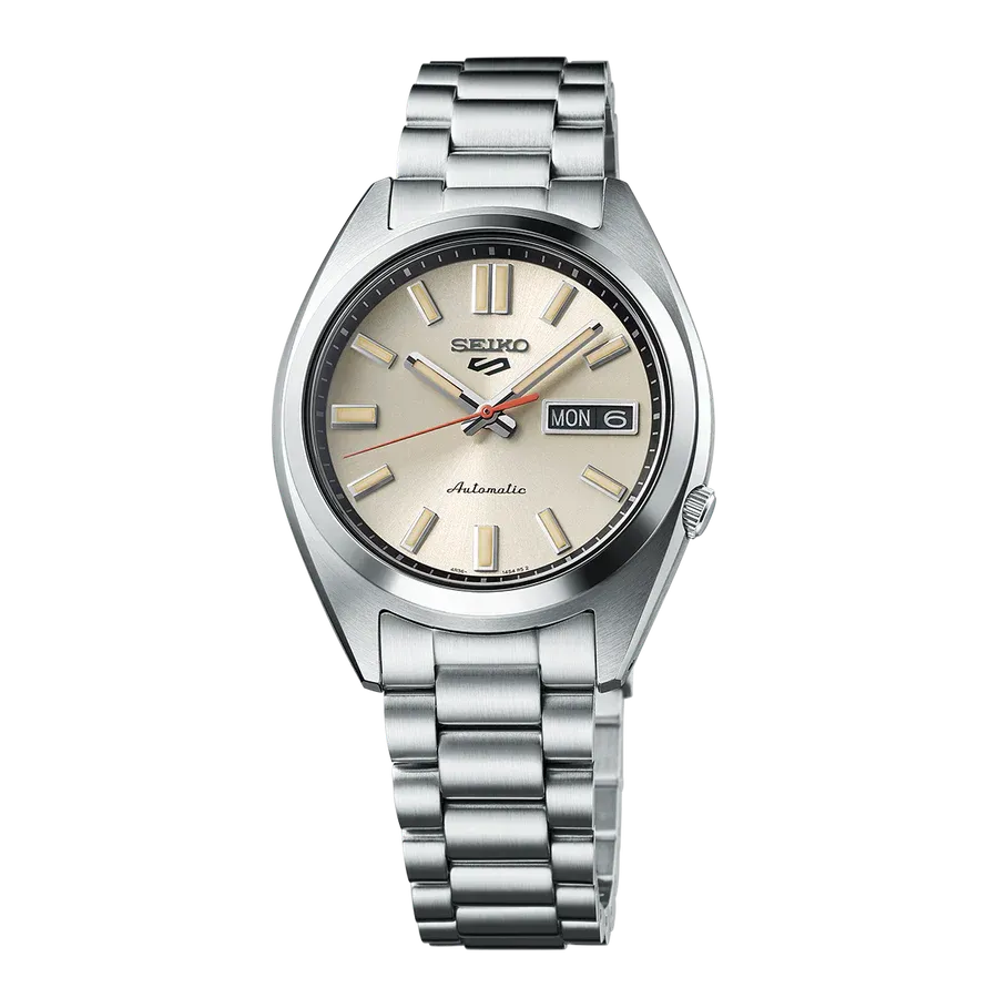 Seiko 5 Sports SNXS Series Automatic Beige Dial Silver Steel Strap Watch for Men - SRPK91K1 Buy Now By Seiko