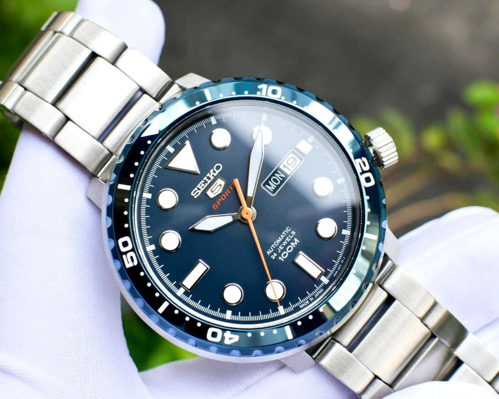 Seiko 5 Sports Automatic Blue Dial Silver Steel Strap Watch for Men - SRPC63J1 Buy Now By Seiko