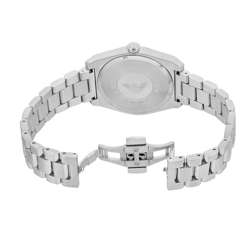 Emporio Armani Racer Chronograph Silver Dial Silver Steel Strap Watch for Men - AR11636 Buy Now By Emporio Armani