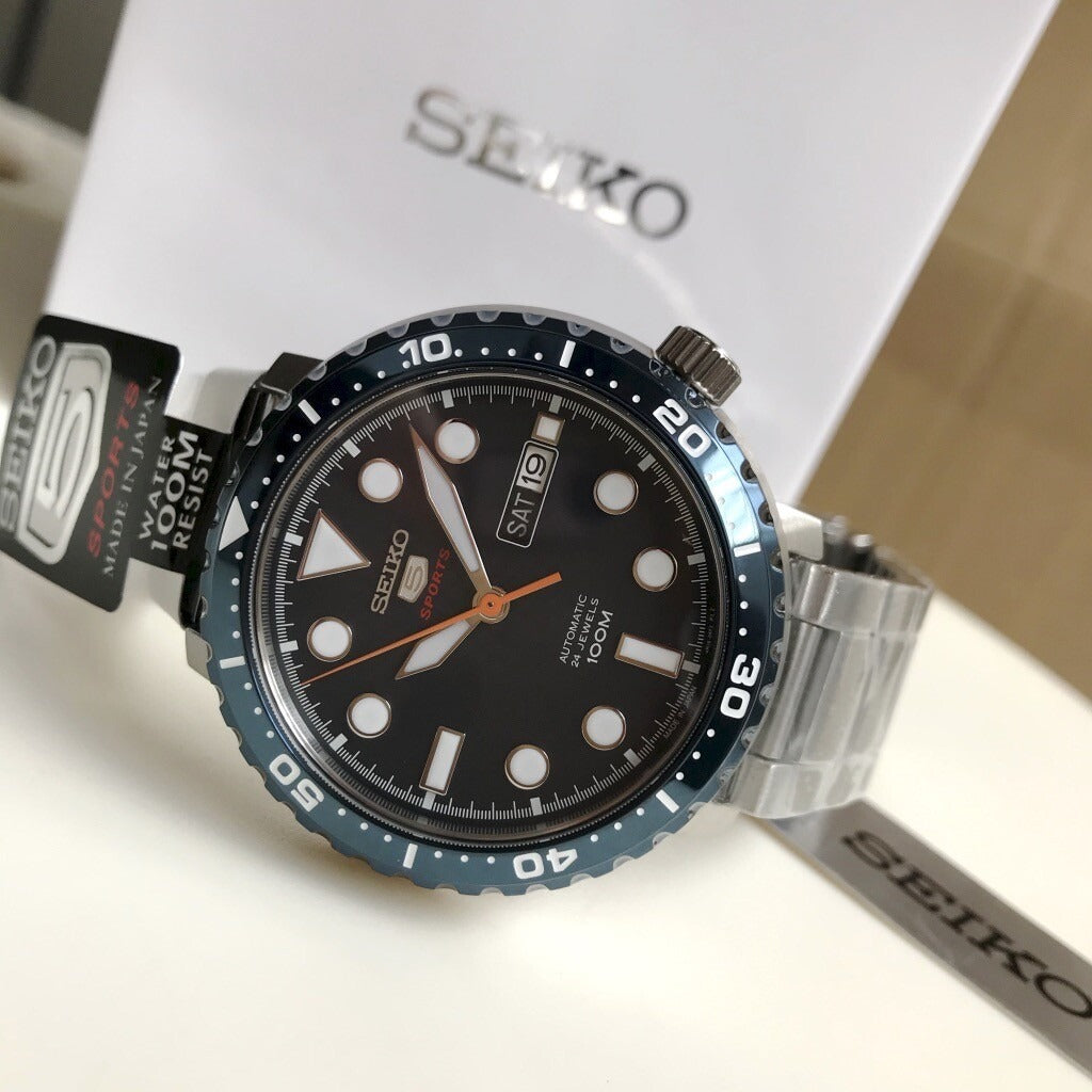 Seiko 5 Sports Automatic Blue Dial Silver Steel Strap Watch for Men - SRPC63J1 Buy Now By Seiko