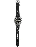 Emporio Armani Racer Chronograph Black Dial Black Leather Strap Watch for Men - AR11635 Buy Now By Emporio Armani