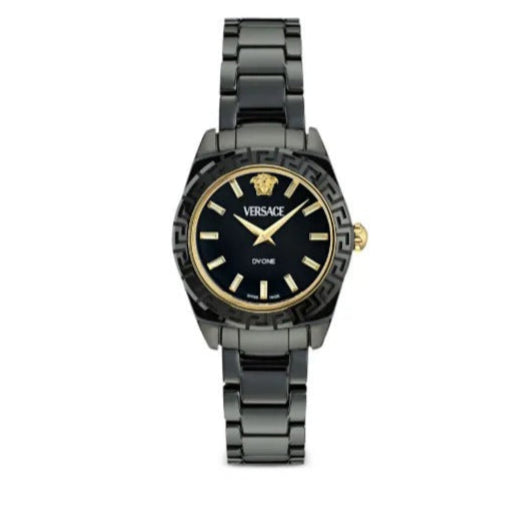 Versace DV One Mini Black Dial Black Steel Strap Watch for Women - VE9F00124 Buy Now By Versace