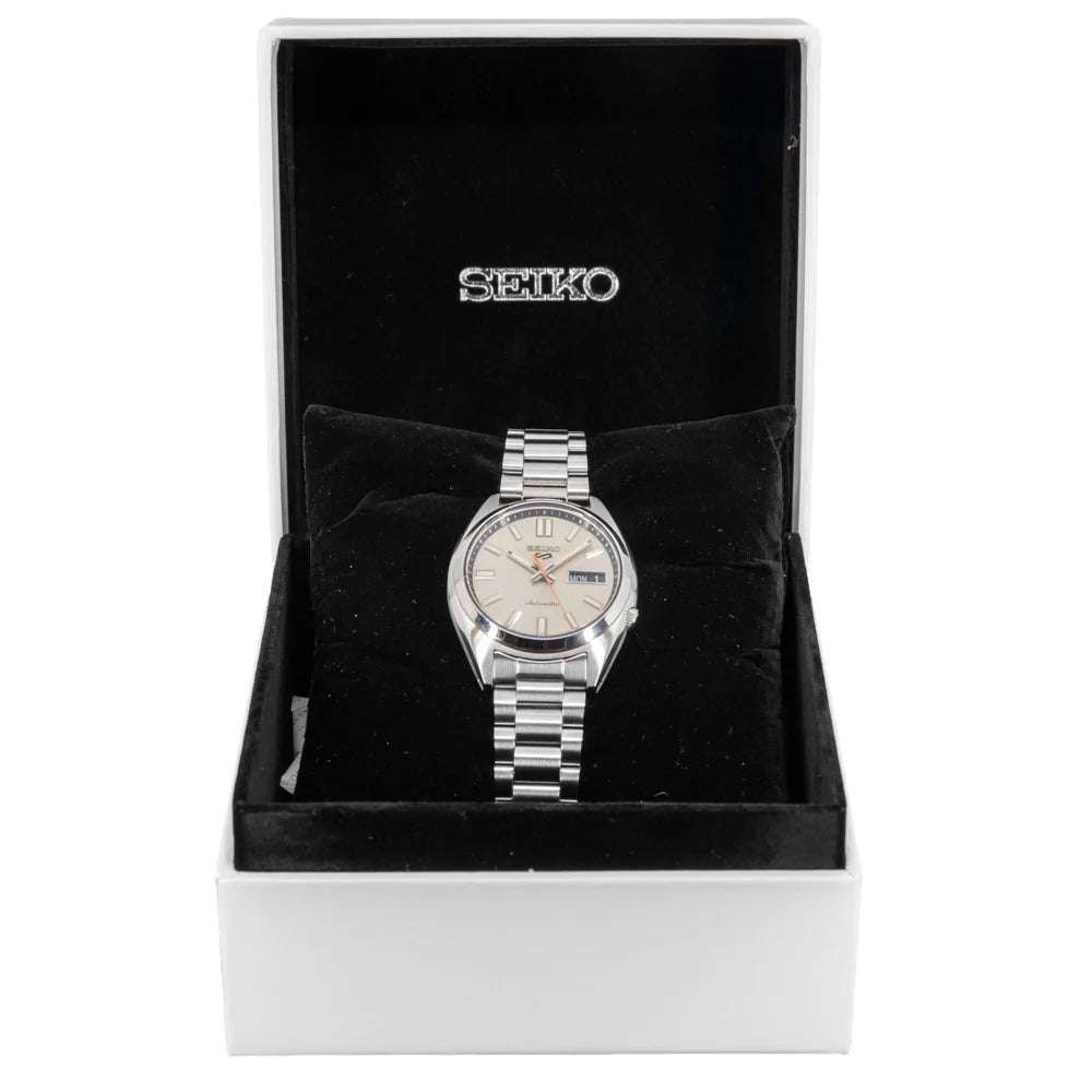 Seiko 5 Sports SNXS Series Automatic Beige Dial Silver Steel Strap Watch for Men - SRPK91K1 Buy Now By Seiko